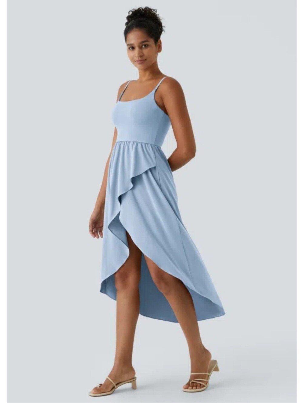 Halara Breezeful™ High Low Flowy Midi Quick Dry Casual Dress Size Large NWT